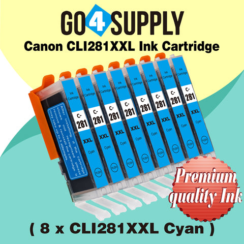 Compatible Cyan Canon CLI281 CLI281XXL CLI-281XXL Ink Cartridge CLI281XL CLI-281XL Used for PIXMA TS702/TR7520/TR8520/TR8620/TS6120/TS6220/TS6320/TS8120/TS8220/TS8320/TS9120/TS9520/TS9521C Printers