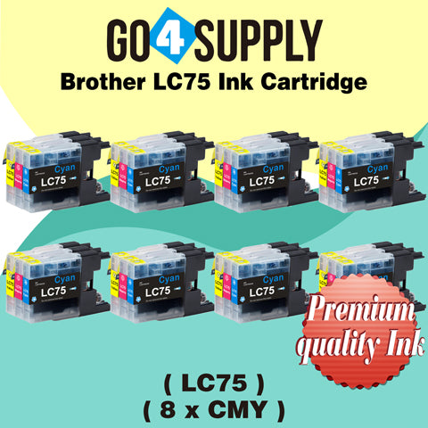 Compatible 3-Color Combo Brother 75xl LC75 LC75XL Ink Cartridge Used for MFC-J6910CDW/J6710CDW/J5910CDW/J825N/J955DN/J955DWN/J705D/J705DW/J710D/J710DW/J810DN/J810DWN/J825DW/J840N/J625DW/J860DN/J860DWN/J960DN-B/J960DN-W/J960DWN-B/J960DWN-W Printer