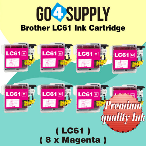 Compatible Magenta Brother 61xl LC61 LC61XL Ink Cartridge Used for MFC-250C/255CW/257CW/290C/295CN/490CW/495CW/615W/790CW/795CW/990CW/5490CN/5490CW/5890CN/5895CW/6490CW/6890CDW,MFC-J220/J265w/J270w/J410/J410w/J415W/J615W/J630W Printer