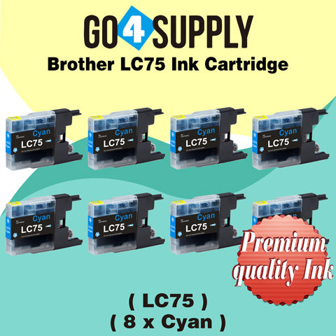 Compatible Cyan Brother 75xl LC75 LC75XL Ink Cartridge Used for MFC-J432W/J430W/J6910DW/J6710DW/J5910DW/J6510DW/J435W/J835DW/J280W/J425W; DCP-J525N/J540N/J740N/J925N/J525W/J725DW/J925DW/J940N-B/J940N-W Printer