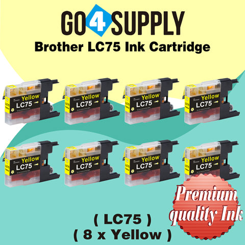 Compatible Yellow Brother 75xl LC75 LC75XL Ink Cartridge Used for MFC-J432W/J430W/J6910DW/J6710DW/J5910DW/J6510DW/J435W/J835DW/J280W/J425W; DCP-J525N/J540N/J740N/J925N/J525W/J725DW/J925DW/J940N-B/J940N-W Printer