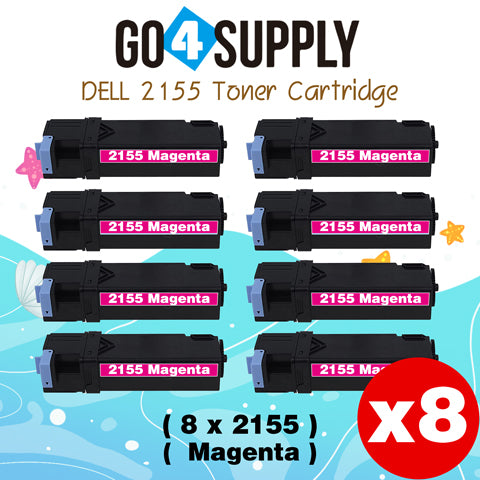 Compatible Dell 2155 Magenta Toner Cartridge Replacement for 2150cn 2150cdn 2155cn 2155cdn Printer