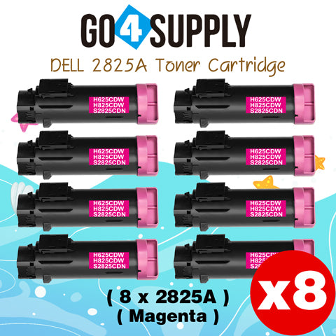 Compatible (2,500 Yield) Dell 2825 593-BBOY 5PG7P Magenta Toner Cartridge Replacement for H625cdw H825cdw S2825cdn H625 Printer