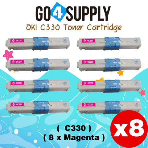 Compatible Oki Type C17 C330 (Magenta) Toner Cartridge to use for C330DN C530DN MC361 MC362W MC561 MC562W MFP MC352DN Printers
