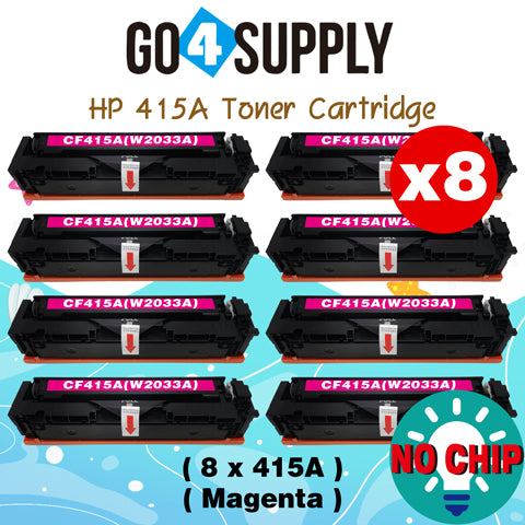 Compatible HP Magenta W2033A CF415A (NO CHIP) Toner Cartridge Used for Color LaserJet Pro M454dn/M454dw; MFP M479dw/M479fdn/M479fdw/M454nw; Enterprise M455dn/MFP M480f; Color LaserJet Managed E45028