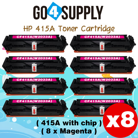 Compatible HP Magenta W2033A CF415A (WITH CHIP) Toner Cartridge Used for Color LaserJet Pro M454dn/M454dw; MFP M479dw/M479fdn/M479fdw/M454nw; Enterprise M455dn/MFP M480f; Color LaserJet Managed E45028