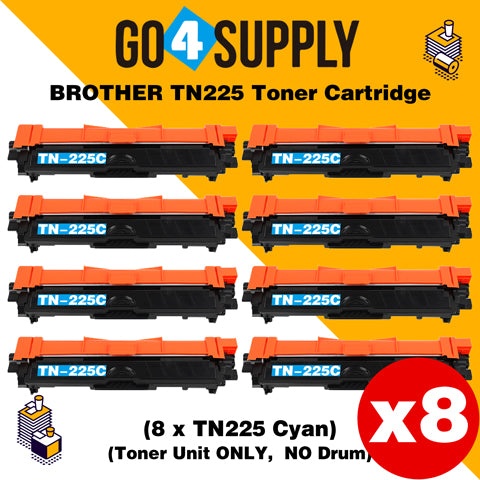 Compatible Cyan Brother TN225 TN-225 Toner Unit Used for Brother HL-3140CW/ HL-3142CW/ HL-3150CDW/ HL-3152CDW/ HL-3170CDW/ HL-3172CDW/ MFC-9130CW/ MFC-9140CDN/ MFC-9330CDW/ MFC-9340CDW; DCP-9020CDW Printer