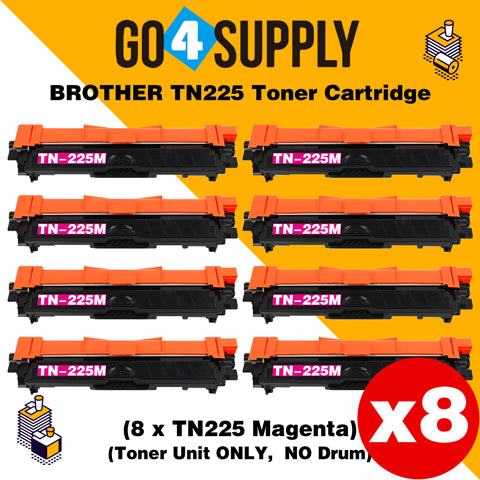 Compatible Magenta Brother TN225 TN-225 Toner Unit Used for Brother HL-3140CW/ HL-3142CW/ HL-3150CDW/ HL-3152CDW/ HL-3170CDW/ HL-3172CDW/ MFC-9130CW/ MFC-9140CDN/ MFC-9330CDW/ MFC-9340CDW; DCP-9020CDW Printer