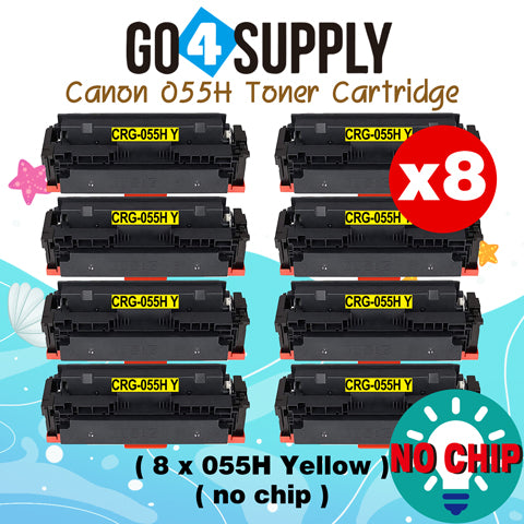 Compatible CANON (High-Yield Page) Yellow CRG055H (NO CHIP) CRG-055H Toner Cartridge Used for Canon i-SENSYS MF741Cdw; i-SENSYS MF745Cdw;  i-SENSYS MG743Cx