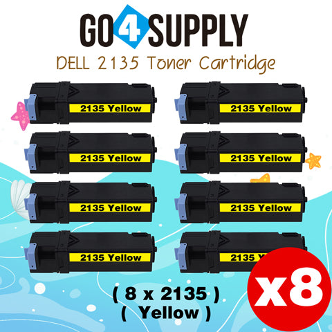 Compatible Dell 2135 330-1391 Yellow Toner Cartridge Replacement for 2135 2130 Printer