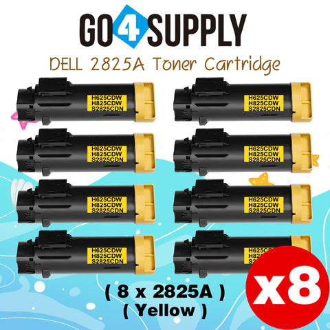 Compatible (2,500 Yield) Dell 2825 593-BBOZ 3P7C4 Yellow Toner Cartridge Replacement for H625cdw H825cdw S2825cdn Printer