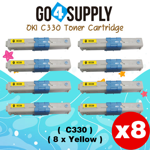 Compatible Oki Type C17 Yellow C330 Toner Cartridge to use for C330DN C530DN MC361 MC362W MC561 MC562W MFP MC352DN Printers