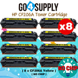 Compatible HP Yellow (NO CHIP) CF206A W2112A 206A Toner Cartridge Replacement for HP Color LaserJet Pro MFP M283fdw/M283fdn; M255dw/M255nw