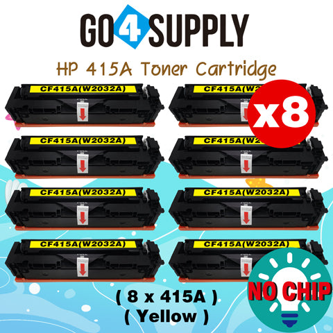 Compatible HP Yellow W2032A CF415A (NO CHIP) Toner Cartridge Used for Color LaserJet Pro M454dn/M454dw; MFP M479dw/M479fdn/M479fdw/M454nw; Enterprise M455dn/MFP M480f; Color LaserJet Managed E45028