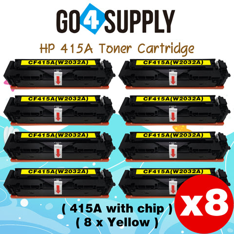 Compatible HP Yellow W2032A CF415A (WITH CHIP) Toner Cartridge Used for Color LaserJet Pro M454dn/M454dw; MFP M479dw/M479fdn/M479fdw/M454nw; Enterprise M455dn/MFP M480f; Color LaserJet Managed E45028