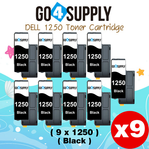 Compatible Black Dell 1250/810WH Toner Cartridge Replacement for Dell 331-0778 Used for 1250c 1350cnw 1355cn 1355cnw C1760nw C1765nf Printer