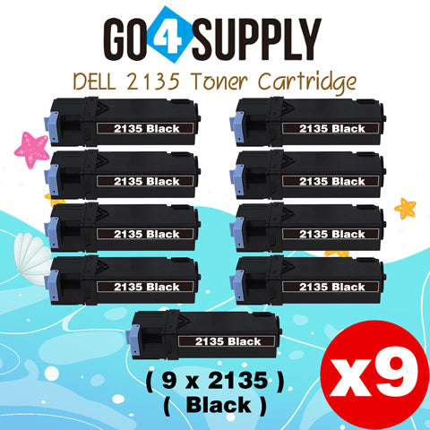 Compatible Dell 2135 330-1389 Black Toner Cartridge Replacement for 2135CN 2130CN Printer