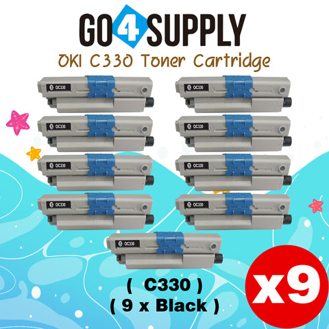 Compatible Oki Type C17 C330 Toner Cartridge to use for C330DN C530DN MC361 MC362W MC561 MC562W MFP MC352DN Printers (Black)