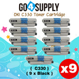 Compatible Oki Type C17 C330 Toner Cartridge to use for C330DN C530DN MC361 MC362W MC561 MC562W MFP MC352DN Printers (Black)