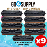 Compatible HP Black (WITH CHIP) CF206A W2110A 206A Toner Cartridge Replacement for HP Color LaserJet Pro MFP M283fdw/M283fdn; M255dw/M255nw