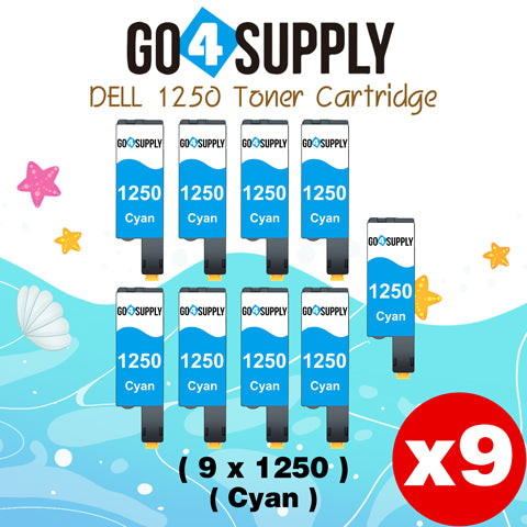 Compatible Cyan Dell 1250/C5GC3 Toner Cartridge Replacement for Dell 331-0777 Used for 1250c 1350cnw 1355cn 1355cnw C1760nw C1765nf Printer
