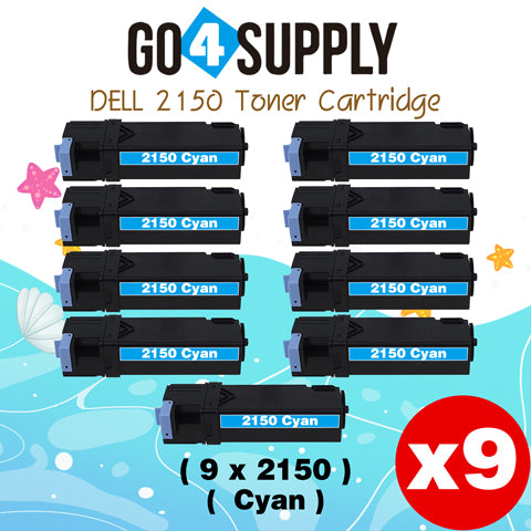 Compatible Dell 2150 Cyan 331-0716 Toner Cartridge Replacement for 2150cn 2150cdn 2155cn 2155cdn 2155 Printer