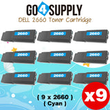 Compatible Dell 2660 Cyan 593-BBBT TW3NN Toner Cartridge Replacement for C2660dn C2665dnf Printer