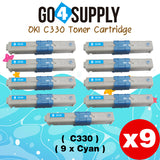 Compatible Oki Type C17 C330 (Cyan) Toner Cartridge to use for C330DN C530DN MC361 MC362W MC561 MC562W MFP MC352DN Printers