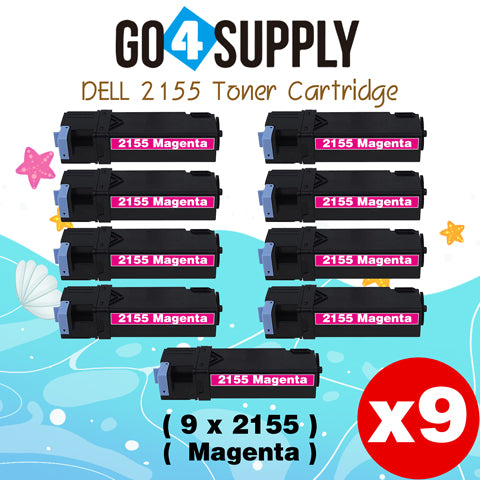 Compatible Dell 2155 Magenta Toner Cartridge Replacement for 2150cn 2150cdn 2155cn 2155cdn Printer