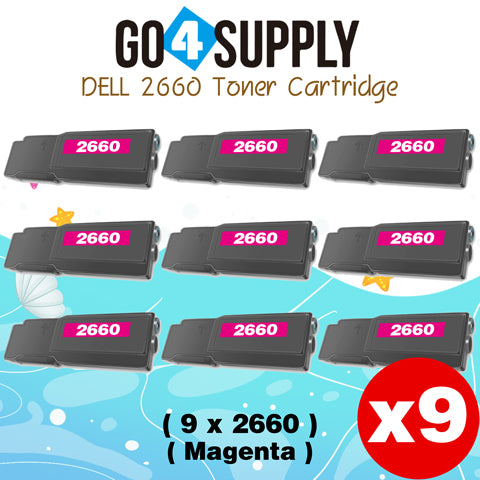 Compatible Dell 2660 Magenta 593-BBBS V4TG6 Toner Cartridge Replacement for C2660dn C2665dnf Printer