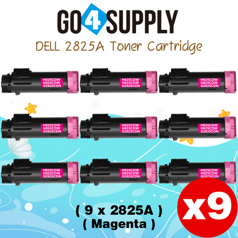 Compatible (2,500 Yield) Dell 2825 593-BBOY 5PG7P Magenta Toner Cartridge Replacement for H625cdw H825cdw S2825cdn H625 Printer