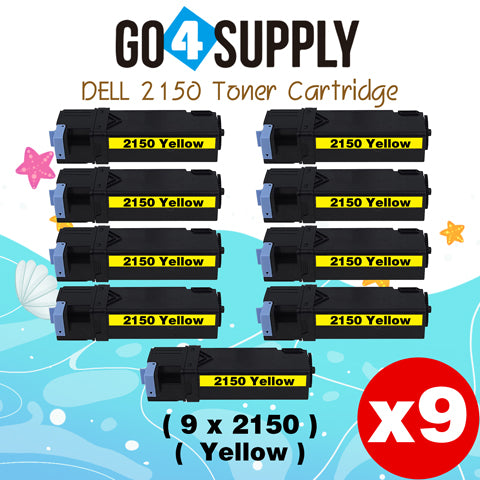 Compatible Dell 2150 Yellow 331-0718 Toner Cartridge Replacement for 2150cn 2150cdn 2155cn 2155cdn 2155 Printer