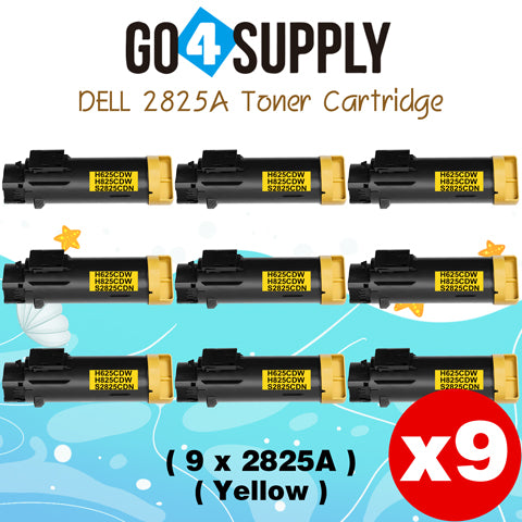 Compatible (2,500 Yield) Dell 2825 593-BBOZ 3P7C4 Yellow Toner Cartridge Replacement for H625cdw H825cdw S2825cdn Printer