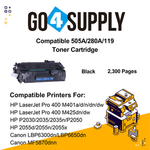 Compatible CE505A CF280A CRG-119 Universal Toner Cartridge Replacement for HP with Canon LBP6300dn/LBP6650dn/MF5870dnn Printers