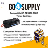 Compatible MICR Toner Cartridge Replacement for HP 05A 505A CE505A Used for HP P2030/2035/2035n/P2050/2055d/2055n/2055x Printers