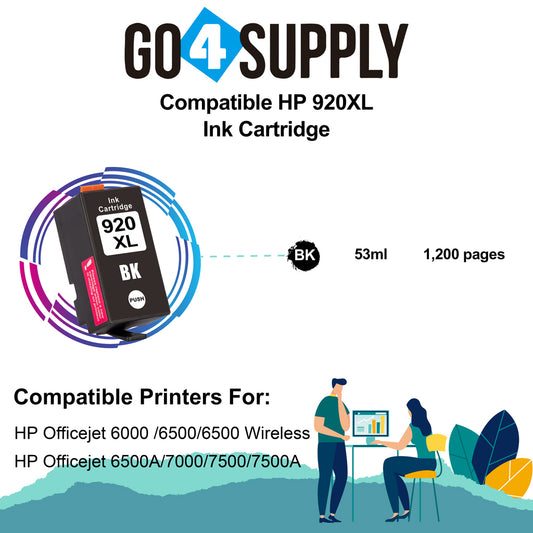 Compatible Black HP 920xl Ink Cartridge Used for HP Officejet 6000 /6500 /6500 Wireless/6500A /7000/7500/7500A Printers