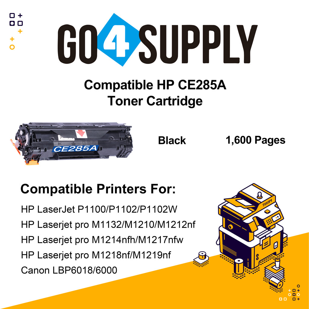 Compatible HP 285A CE285A 85A Toner Cartridge Replacement for HP LaserJet P1100/P1102/P1102W, pro M1132/M1210/M1212nf/M1214nfh/M1217nfw/M1219nf Printers