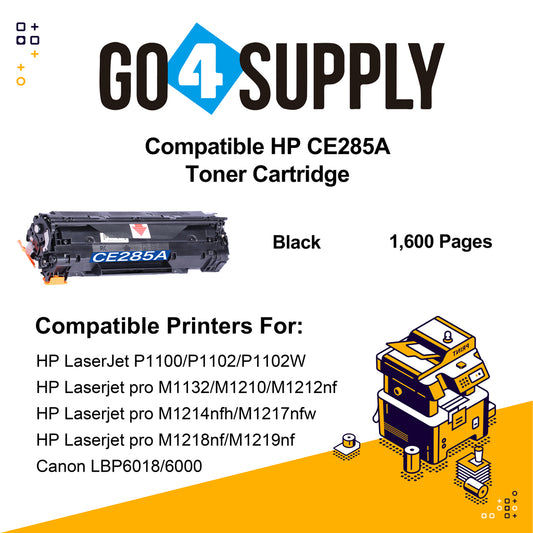 Compatible HP 285A CE285A 85A Toner Cartridge Replacement for HP LaserJet P1100/P1102/P1102W, pro M1132/M1210/M1212nf/M1214nfh/M1217nfw/M1219nf Printers