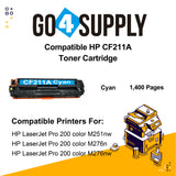 Compatible HP Cyan CF211A Toner Cartridge Used for HP LaserJet Pro 200 color M251n/ 251nw/ 251MFP/ M276n/nw Printer