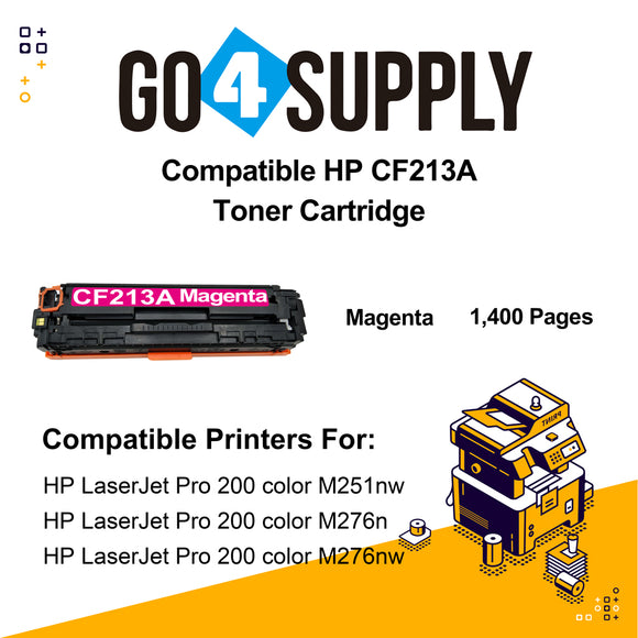 Compatible HP Magenta CF213A Toner Cartridge Used for HP LaserJet Pro 200 color M251n/ 251nw/ 251MFP/ M276n/nw Printer