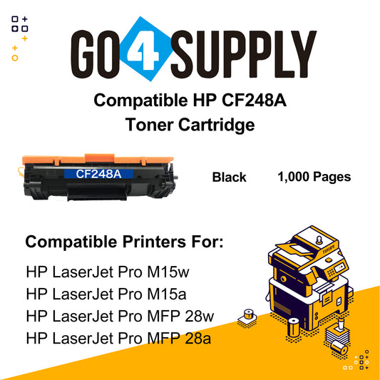 Compatible HP 248 CF248A 48A Toner Cartridge Used for HP LaserJet Pro M15w/ 15a, M16w/ 16a; MFP 28w/ 28a, M29w/ 29a Printer
