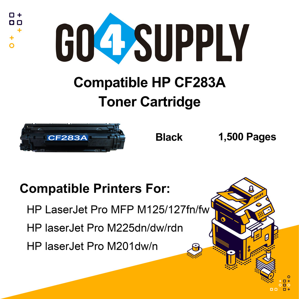 Compatible HP 283A CF283A 83A Toner Cartridge Used for HP LaserJet Pro MFP M125/127fn/fw; M225dn/dw/rdn/M201dw/n Printer