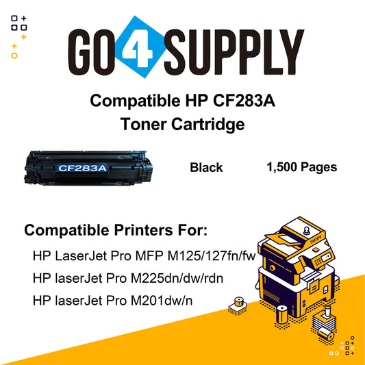 Compatible HP 283A CF283A 83A Toner Cartridge Used for HP LaserJet Pro MFP M125/127fn/fw; M225dn/dw/rdn/M201dw/n Printer
