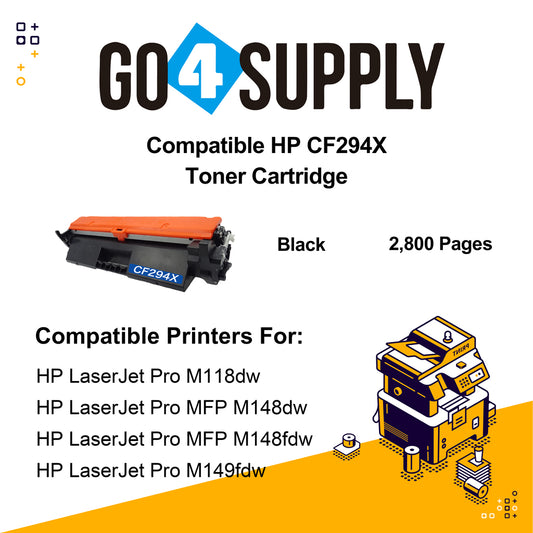 Compatible HP 294 CF294X 294X Toner Cartridge Used for HP LaserJet Pro M118dw; MFP M148dw/148fdw Printer