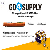 Compatible Yellow HP 352 CF352A 352A Toner Cartridge Used for HP Laserjet Pro M176/m176fn/M177/177FW Printer