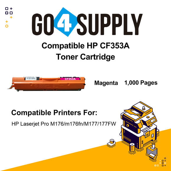 Compatible Magenta HP 353 CF353A 353A Toner Cartridge Used for HP Laserjet Pro M176/m176fn/M177/177FW Printer