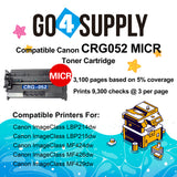 Compatible (Standard Yield) CANON Micr Toner Cartridge CRG052 CRG-052 Used for Canon imageCLASS LBP214dw/215dw; MF426dw/424dw/429dw; Canon i-SENSYS LBP212dw/214dw/215x; MF421dw/426dw/428x/429x Printers