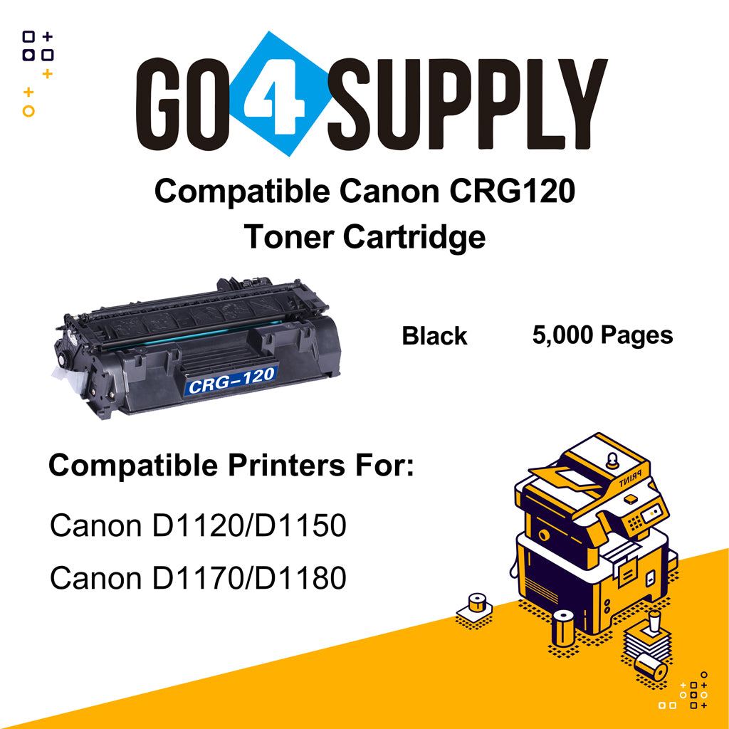 Compatible Canon 120 CRG120 CRG-120 Toner Cartridge Used for Canon ImageClass D1120/ D1150/ D1170/ D1180/ D1380/ D1550/ D1520; Canon Satera MF417dw/ MF6880dw/ MF6780dw Printer