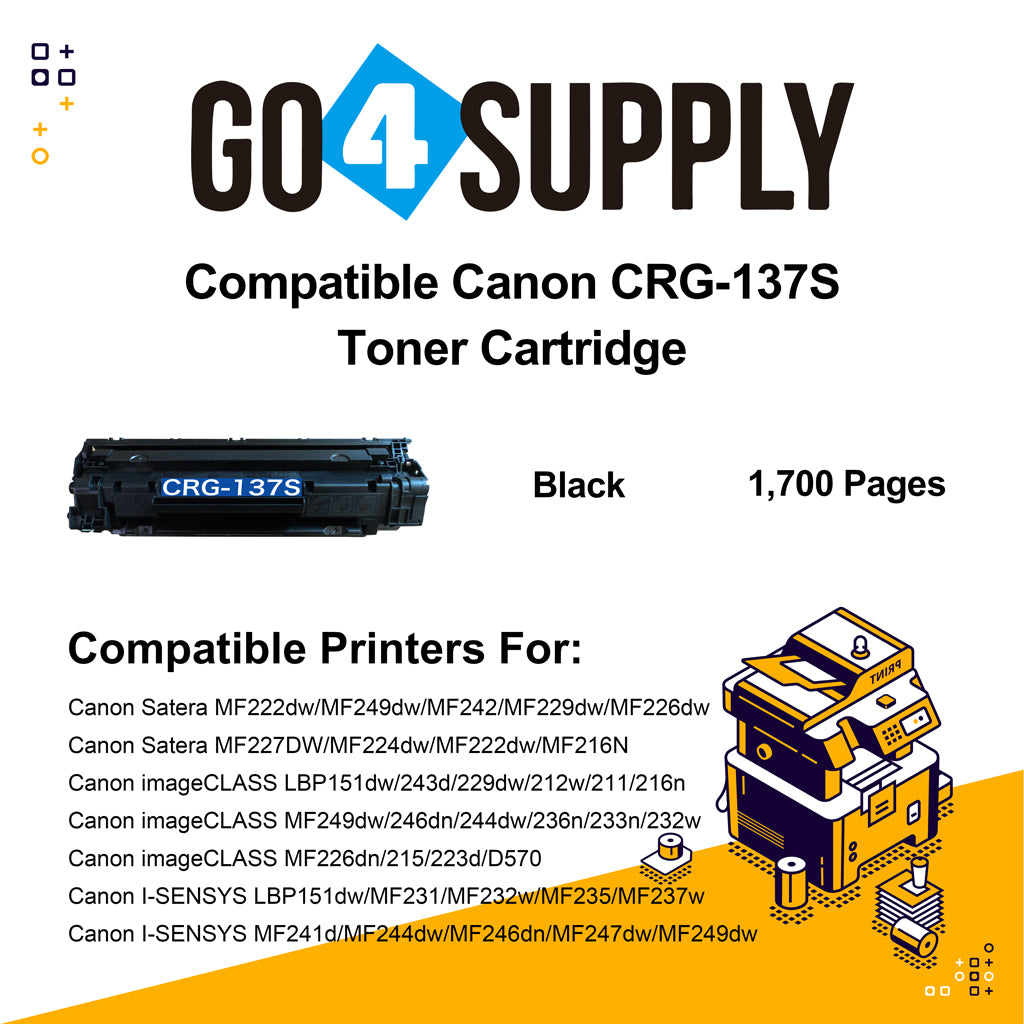 Compatible Canon Cartridge 137s CRG-137S Toner Cartridge 137 Used for Canon I-SENSYS LBP151dw/ MF231/ MF232w/ MF235/ MF237w/ MF241d/ MF244dw/ MF246dn/ MF247dw/ MF249dw Printer