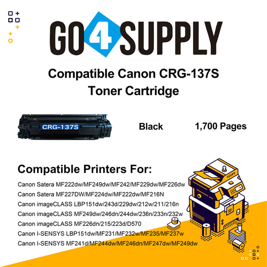 Compatible Canon Cartridge 137s CRG-137S Toner Cartridge 137 Used for Canon Satera MF222dw/ 249dw/ 242/ MF229dw/ MF226dw/ MF227DW/ MF224dw/ MF222dw/ MF216N Printer